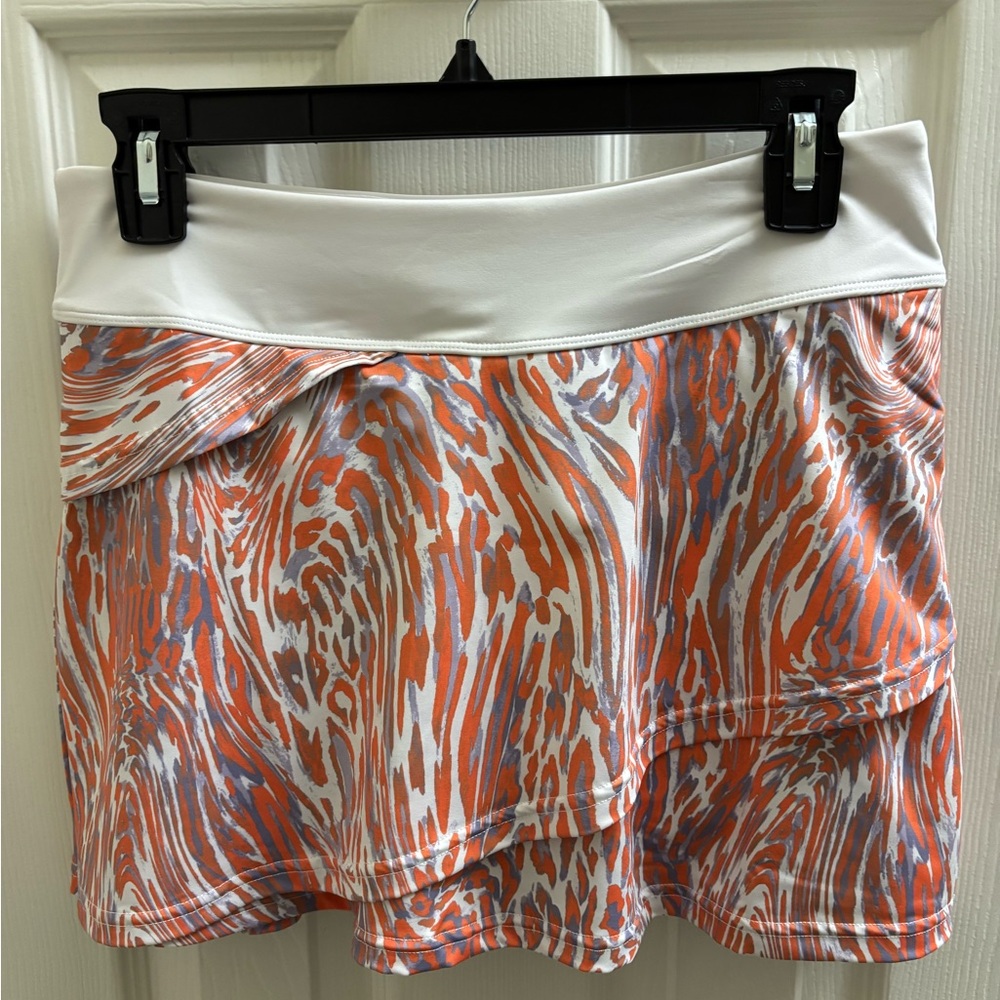Fila Orange and White Patterned Apparel